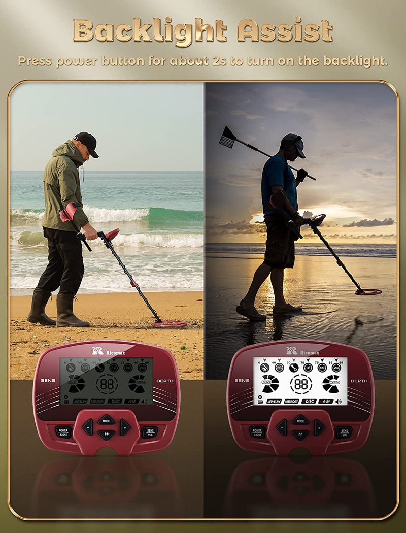 Load image into Gallery viewer, RICOMAX 1022 Professional Metal Detector LCD - rmricomaxdetectors
